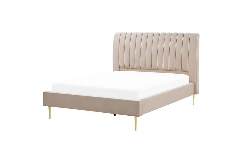 Seng med lamelramme Marville - Beige, 140x200 cm - Møbler - Senge - Sengeramme & sengestel