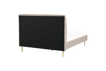 Seng med lamelramme Marville - Beige, guld, 160x200 cm - Møbler - Senge - Sengeramme & sengestel