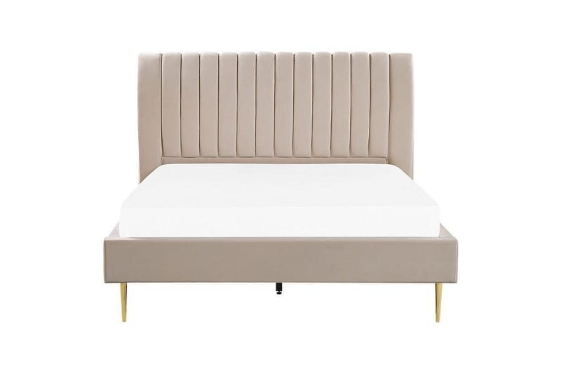 Seng med lamelramme Marville - Beige, guld, 180x200 cm - Møbler - Senge - Sengeramme & sengestel