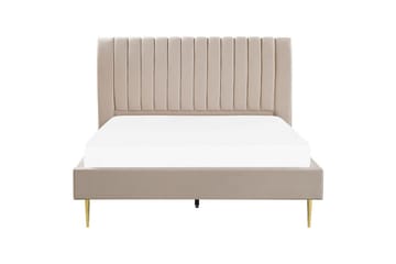 Seng med lamelramme Marville - Beige, guld, 180x200 cm - Møbler - Senge - Sengeramme & sengestel