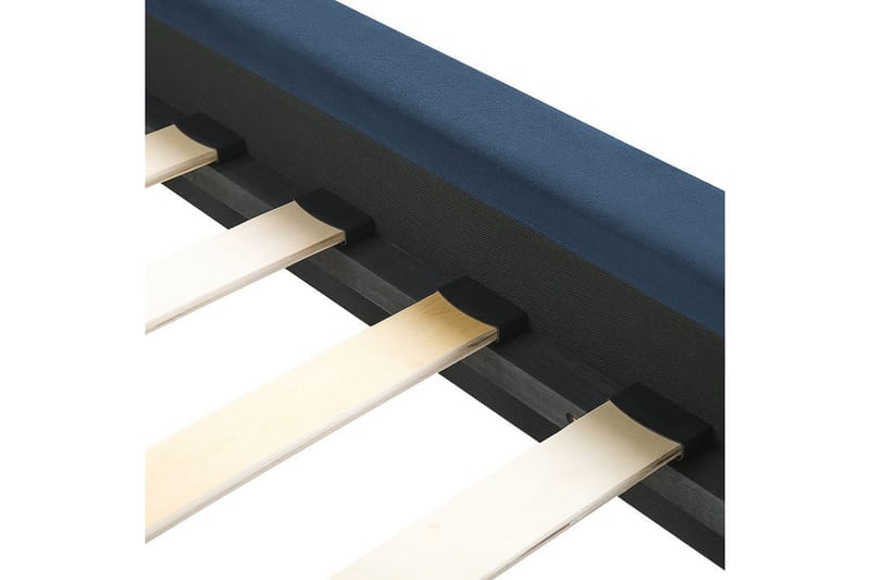 Seng med lamelramme Marville - Blå, guld, 140x200 cm - Møbler - Senge - Sengeramme & sengestel