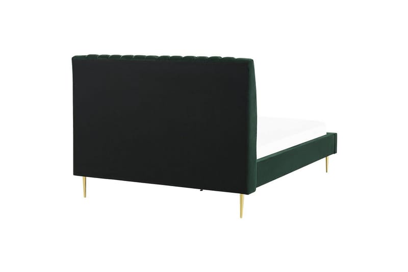 Seng med lamelramme Marville - Grøn, guld, 160x200 cm - Møbler - Senge - Sengeramme & sengestel
