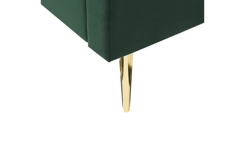 Seng med lamelramme Marville - Grøn, guld, 180x200 cm - Møbler - Senge - Sengeramme & sengestel