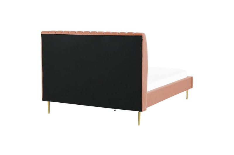 Seng med lamelramme Marville - Rosa, Guld, Rosa, guld, 140x200 cm - Møbler - Senge - Sengeramme & sengestel