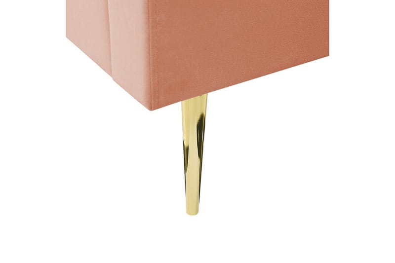 Seng med lamelramme Marville - Rosa, Guld, Rosa, guld, 140x200 cm - Møbler - Senge - Sengeramme & sengestel