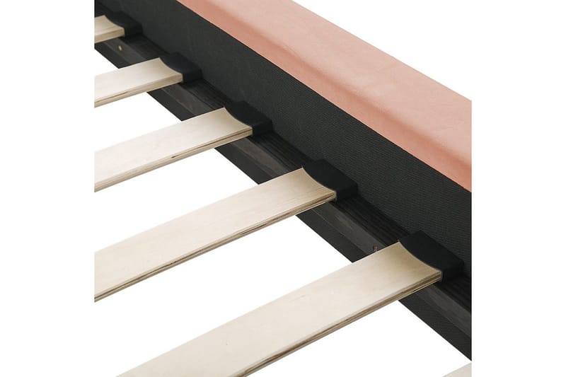 Seng med lamelramme Marville - Rosa, Guld, Rosa, guld, 140x200 cm - Møbler - Senge - Sengeramme & sengestel