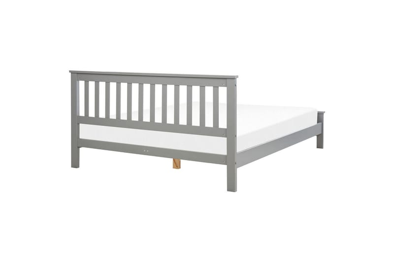 Seng med lamelramme Mayenne - Grå, 160x200 cm - Møbler - Senge - Sengeramme & sengestel