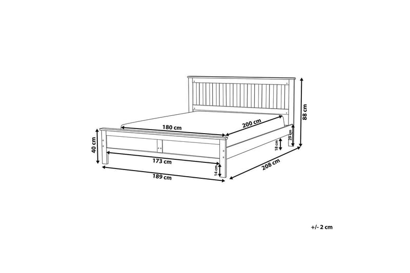 Seng med lamelramme Mayenne - Lyst træ, 180x200 cm - Møbler - Senge - Sengeramme & sengestel