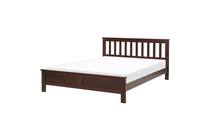 Seng med lamelramme Mayenne - Mørkt træ, 140x200 cm - Møbler - Senge - Sengeramme & sengestel