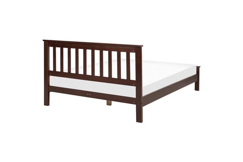 Seng med lamelramme Mayenne - Mørkt træ, 140x200 cm - Møbler - Senge - Sengeramme & sengestel