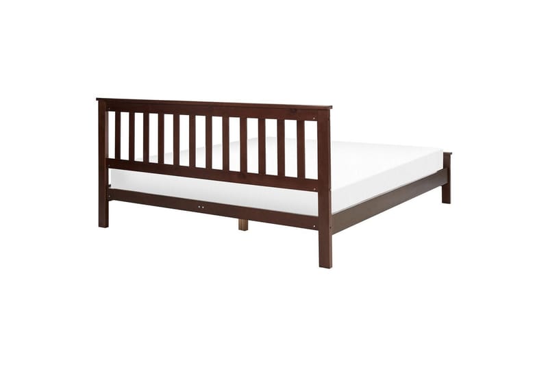 Seng med lamelramme Mayenne - Mørkt træ, 160x200 cm - Møbler - Senge - Sengeramme & sengestel