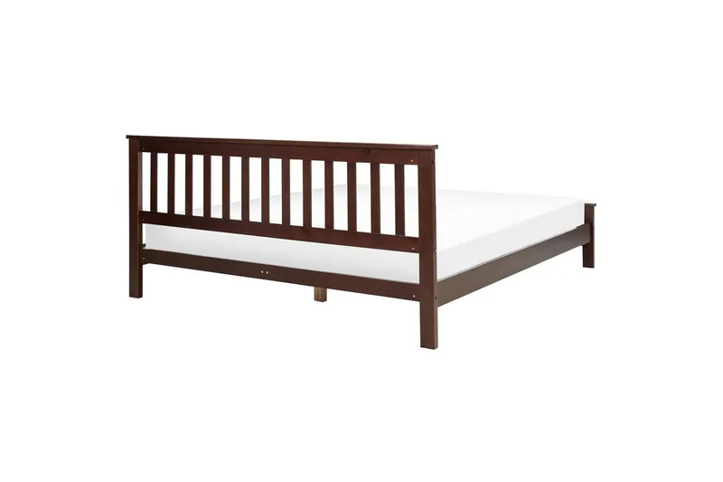 Seng med lamelramme Mayenne - Mørkt træ, 180x200 cm - Møbler - Senge - Sengeramme & sengestel