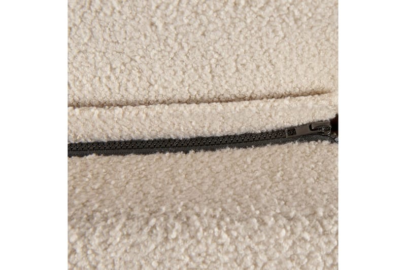 Seng med lamelramme Melle - Beige/Bouclé, Beige/bouclé, Beige/Boucléstof, 140x200 cm - Møbler - Senge - Sengeramme & sengestel