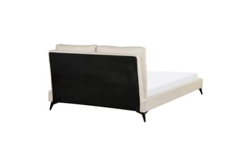 Seng med lamelramme Melle - Beige/Bouclé, Beige/bouclé, Beige/Boucléstof, 140x200 cm - Møbler - Senge - Sengeramme & sengestel