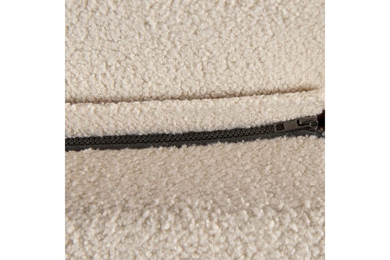 Seng med lamelramme Melle - Beige/Bouclé, Beige/bouclé, Beige/Boucléstof, 140x200 cm - Møbler - Senge - Sengeramme & sengestel