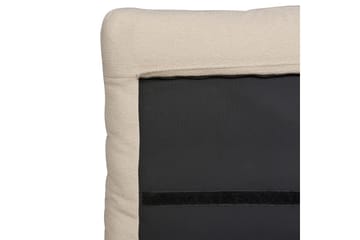 Seng med lamelramme Melle - Beige/Bouclé, Beige/bouclé, Beige/Boucléstof, 140x200 cm - Møbler - Senge - Sengeramme & sengestel