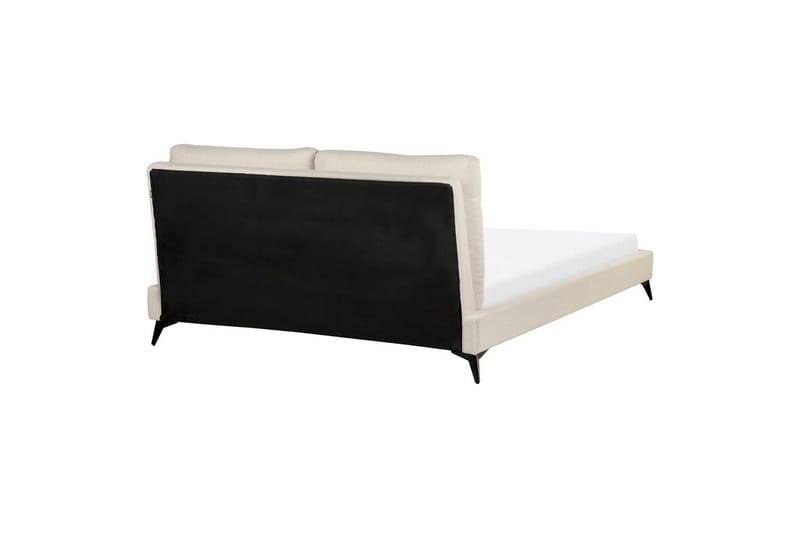 Seng med lamelramme Melle - Beige/Bouclé, Beige/bouclé, Beige/Boucléstof, 160x200 cm - Møbler - Senge - Sengeramme & sengestel