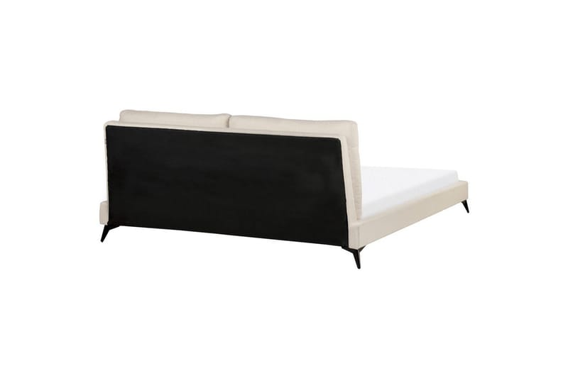 Seng med lamelramme Melle - Beige/Bouclé, Beige/bouclé, Beige/Boucléstof, 180x200 cm - Møbler - Senge - Sengeramme & sengestel