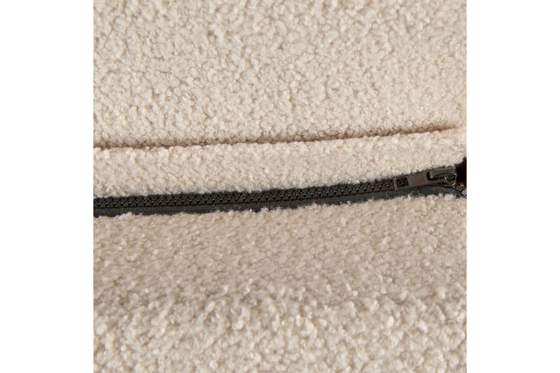 Seng med lamelramme Melle - Beige/Bouclé, Beige/bouclé, Beige/Boucléstof, 180x200 cm - Møbler - Senge - Sengeramme & sengestel