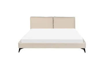 Seng med lamelramme Melle - Beige/Bouclé, Beige/bouclé, Beige/Boucléstof, 180x200 cm - Møbler - Senge - Sengeramme & sengestel