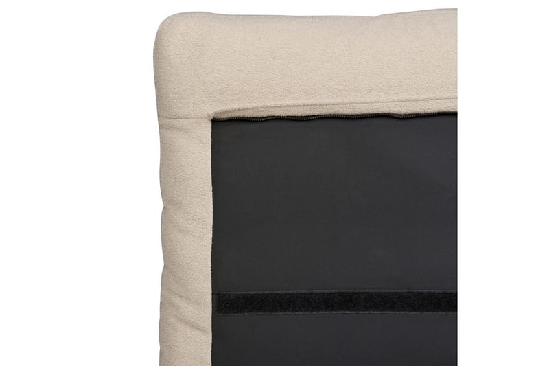 Seng med lamelramme Melle - Beige/Bouclé, Beige/bouclé, Beige/Boucléstof, 180x200 cm - Møbler - Senge - Sengeramme & sengestel