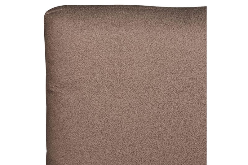 Seng med lamelramme Melle - Brun, Sort/Bouclé, 140x200 cm - Møbler - Senge - Sengeramme & sengestel