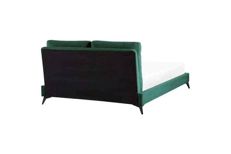 Seng med lamelramme Melle - Grøn, Sort/Fløjl, Grøn, Sort/Velour, Grøn, sort/fløjl, Grøn, sort/Fløjl, 140x200 cm - Møbler - Senge - Sengeramme & sengestel