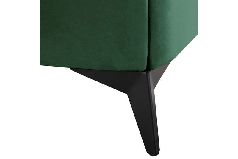 Seng med lamelramme Melle - Grøn, Sort/Fløjl, Grøn, Sort/Velour, Grøn, sort/fløjl, Grøn, sort/Fløjl, 140x200 cm - Møbler - Senge - Sengeramme & sengestel