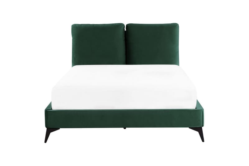 Seng med lamelramme Melle - Grøn, Sort/Fløjl, Grøn, Sort/Velour, Grøn, sort/fløjl, Grøn, sort/Fløjl, 140x200 cm - Møbler - Senge - Sengeramme & sengestel