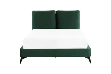 Seng med lamelramme Melle - Grøn, Sort/Fløjl, Grøn, Sort/Velour, Grøn, sort/fløjl, Grøn, sort/Fløjl, 140x200 cm - Møbler - Senge - Sengeramme & sengestel