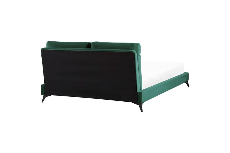 Seng med lamelramme Melle - Grøn, Sort/Velour, Grøn, sort/fløjl, Grøn, sort/Fløjl, Grøn, Sort/Fløjl, 160x200 cm - Møbler - Senge - Sengeramme & sengestel