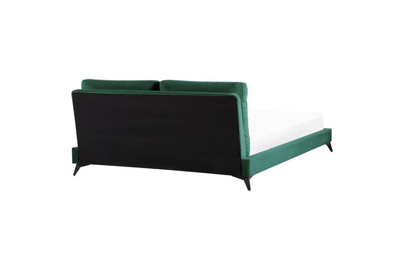 Seng med lamelramme Melle - Grøn, Sort/Velour, Grøn, sort/fløjl, Grøn, sort/Fløjl, Grøn, Sort/Fløjl, 180x200 cm - Møbler - Senge - Sengeramme & sengestel