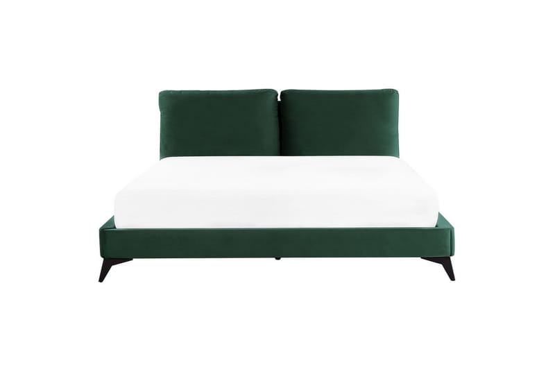 Seng med lamelramme Melle - Grøn, Sort/Velour, Grøn, sort/fløjl, Grøn, sort/Fløjl, Grøn, Sort/Fløjl, 180x200 cm - Møbler - Senge - Sengeramme & sengestel