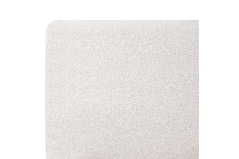 Seng med lamelramme Melle - Hvid, Sort/Bouclé, Hvid, Sort/bouclé, 180x200 cm - Møbler - Senge - Sengeramme & sengestel