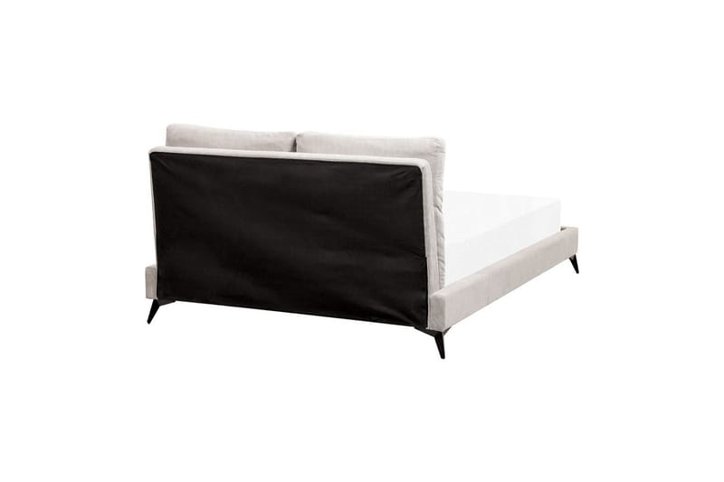 Seng med lamelramme Melle - Lysebeige/Fløjl, Lys beige/Fløjl, 140x200 cm - Møbler - Senge - Sengeramme & sengestel