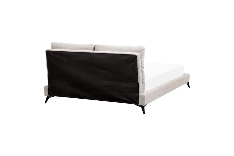 Seng med lamelramme Melle - Lysebeige/Fløjl, Lys beige/Fløjl, 160x200 cm - Møbler - Senge - Sengeramme & sengestel