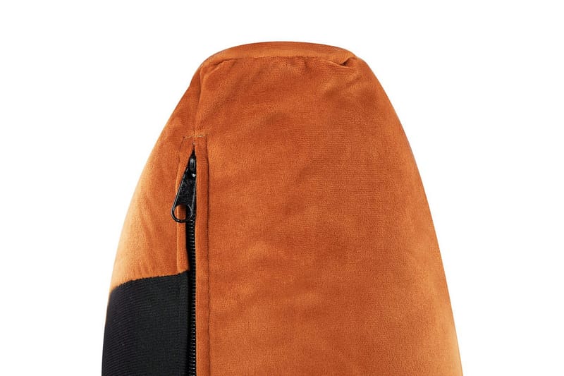 Seng med lamelramme Melle - Orange, sort/Fløjl, Orange, sort/fløjl, 160x200 cm - Møbler - Senge - Sengeramme & sengestel