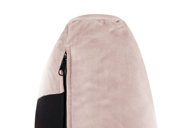 Seng med lamelramme Melle - Rosa, Sort/Fløjl, Rosa, sort/fløjl, 180x200 cm - Møbler - Senge - Sengeramme & sengestel