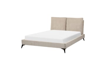 Seng med lamelramme Melle - Taupe/Manchesterstof, 140x200 cm - Møbler - Senge - Sengeramme & sengestel