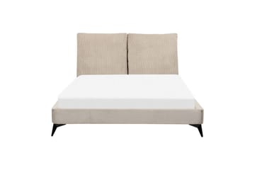 Seng med lamelramme Melle - Taupe/Manchesterstof, 140x200 cm - Møbler - Senge - Sengeramme & sengestel