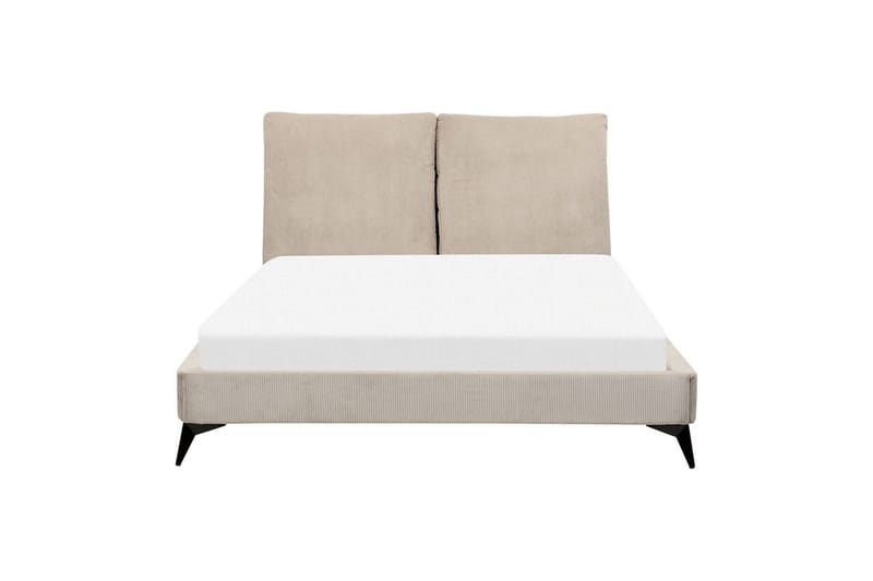 Seng med lamelramme Melle - Taupe/Manchesterstof, 140x200 cm - Møbler - Senge - Sengeramme & sengestel