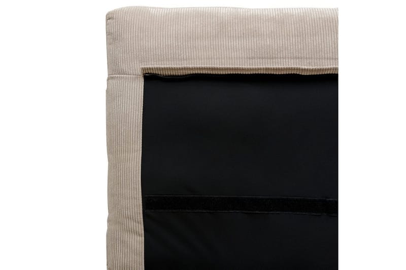 Seng med lamelramme Melle - Taupe/Manchesterstof, 140x200 cm - Møbler - Senge - Sengeramme & sengestel