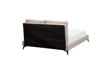 Seng med lamelramme Melle - Taupe/Manchesterstof, 140x200 cm - Møbler - Senge - Sengeramme & sengestel