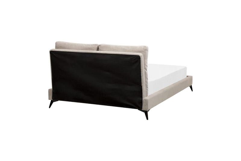 Seng med lamelramme Melle - Taupe/Manchesterstof, 140x200 cm - Møbler - Senge - Sengeramme & sengestel