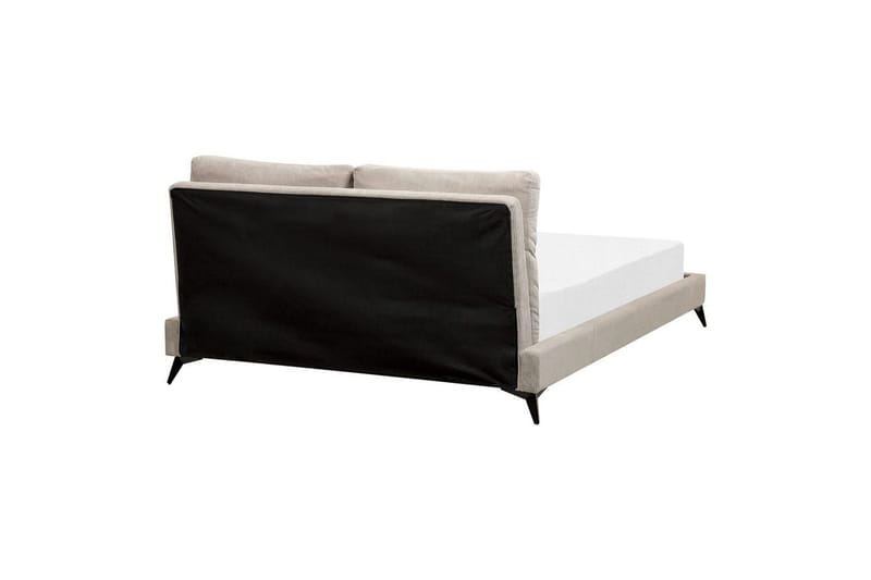Seng med lamelramme Melle - Taupe/Manchesterstof, 160x200 cm - Møbler - Senge - Sengeramme & sengestel