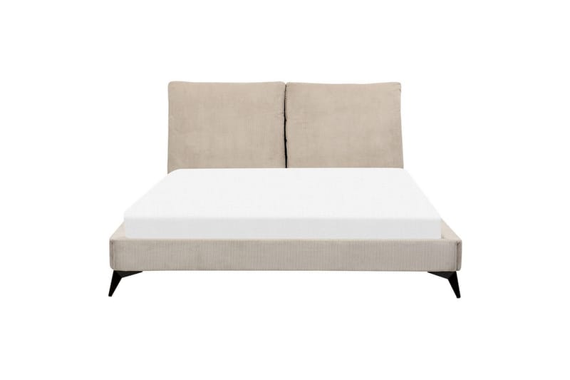 Seng med lamelramme Melle - Taupe/Manchesterstof, 160x200 cm - Møbler - Senge - Sengeramme & sengestel