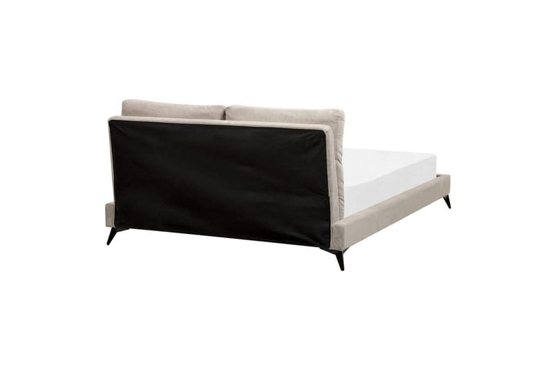 Seng med lamelramme Melle - Taupe/Manchesterstof, 160x200 cm - Møbler - Senge - Sengeramme & sengestel