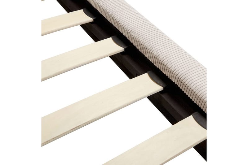 Seng med lamelramme Melle - Taupe/Manchesterstof, 160x200 cm - Møbler - Senge - Sengeramme & sengestel