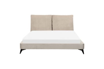 Seng med lamelramme Melle - Taupe/Manchesterstof, 160x200 cm - Møbler - Senge - Sengeramme & sengestel