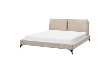 Seng med lamelramme Melle - Taupe/Manchesterstof, 180x200 cm - Møbler - Senge - Sengeramme & sengestel